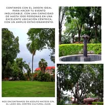 Jardín amplio para eventos